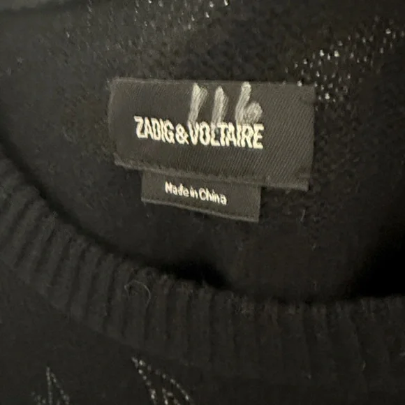 Zadig &Voltaire Markuz Cashmere Sweater $578 New without tag